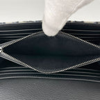 Dior Trotter Pattern Bifold Wallet Saddle Canvas Black — view 7