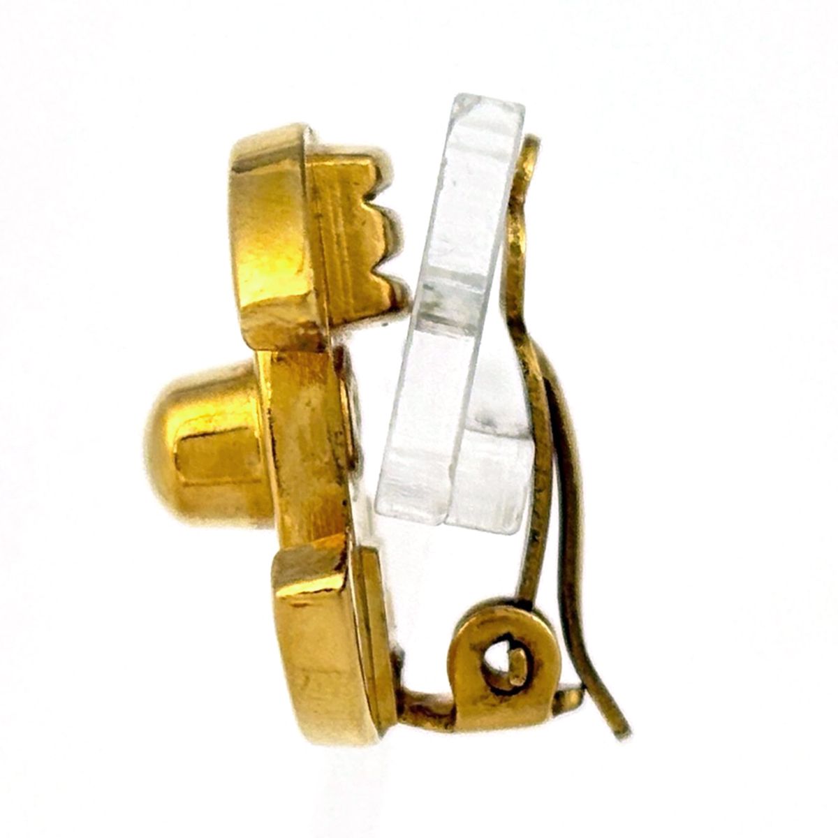 Chanel CC Logo Earrings Turnlock Gold Plated — view 2