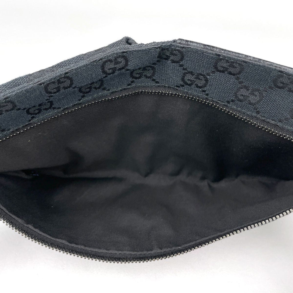 Gucci GG Pattern Waist Bag Pouch Canvas Black — view 7