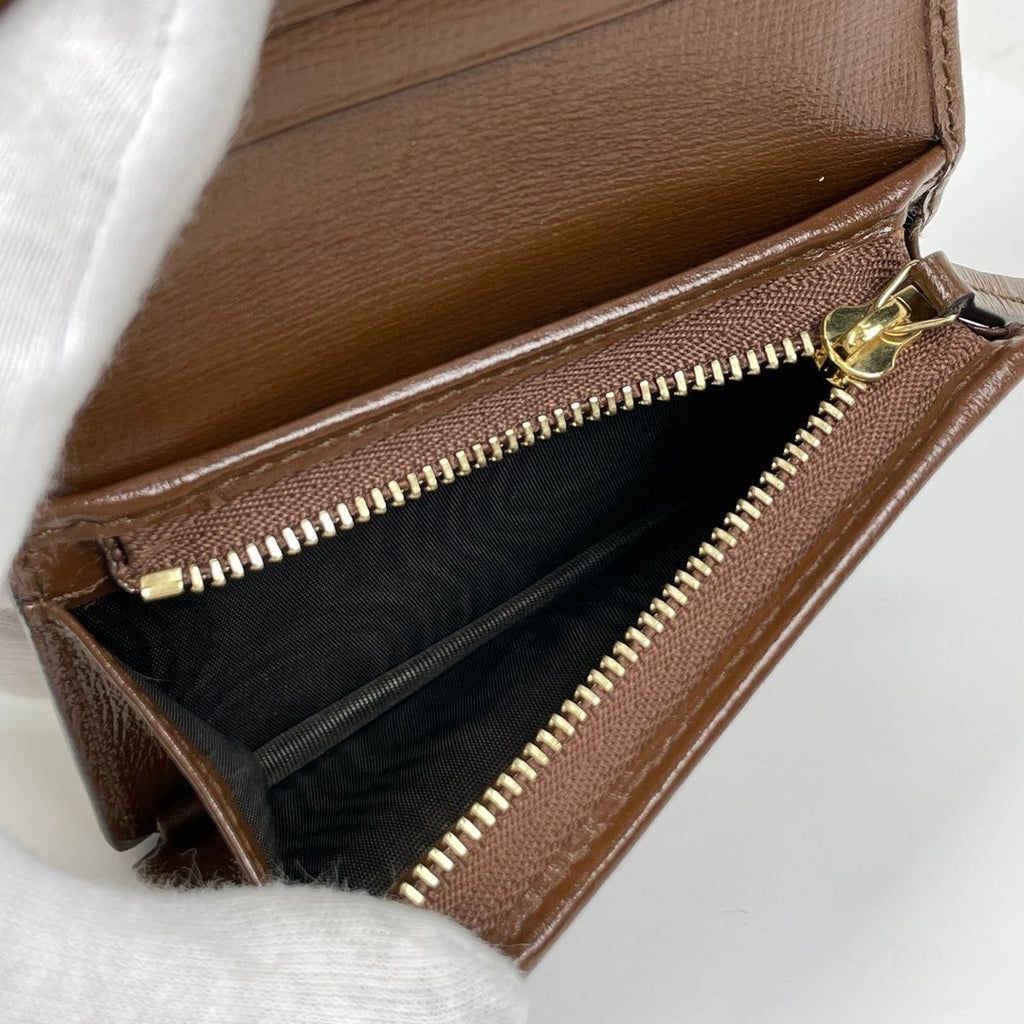 Gucci GG Pattern Bifold Wallet Heart Leather Beige — view 5