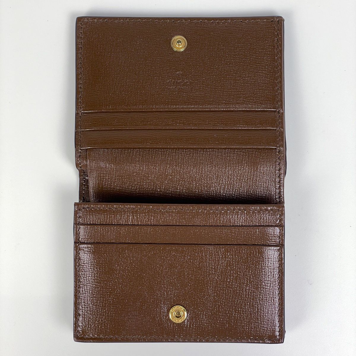 Gucci GG Pattern Bifold Wallet Heart Leather Beige — view 6