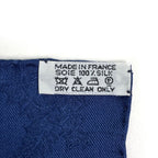 Hermes Carre 90 Neige D'antan Detail Last Year's Snow Scarf Silk Blue Multicolor — view 2