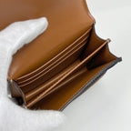 Celine Triomphe Card Case Business Holder Leather Black Brown — view 6