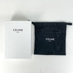 Celine Triomphe Card Case Business Holder Leather Black Brown — view 7