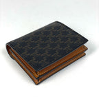 Celine Triomphe Card Case Business Holder Leather Black Brown — view 2