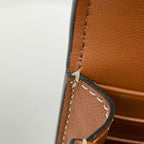 Celine Triomphe Card Case Business Holder Leather Black Brown — view 5