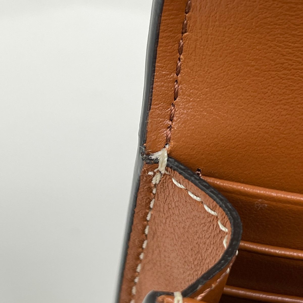 Celine Triomphe Card Case Business Holder Leather Black Brown — view 5
