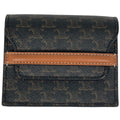 Celine Triomphe Card Case Business Holder Leather Black Brown