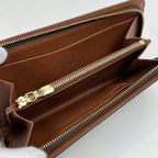 Louis Vuitton Porte Monet Zip Monogram Brown Wallet — view 5