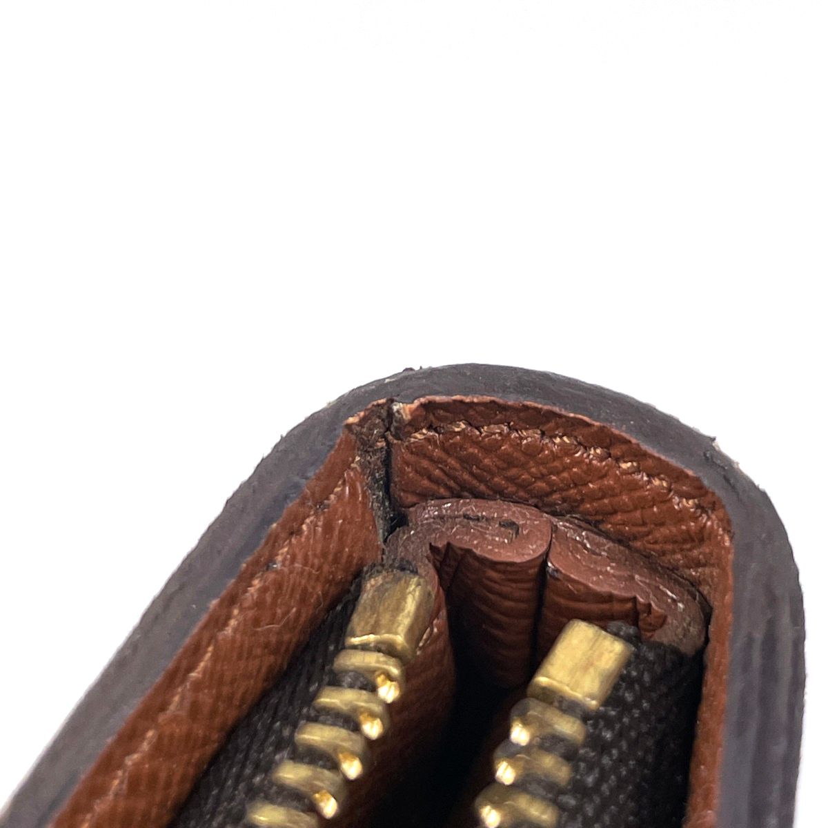 Louis Vuitton Porte Monet Zip Monogram Brown Wallet — view 4