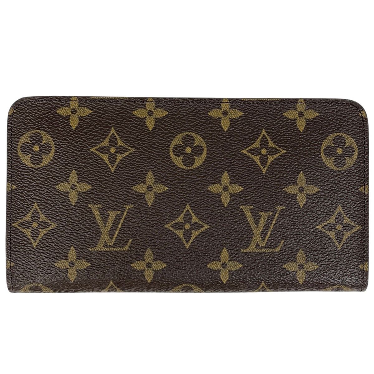 Louis Vuitton Porte Monet Zip Monogram Brown Wallet