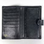 Chanel CC Logo Bifold Wallet Kiss Lock Caviar Leather Black — view 7