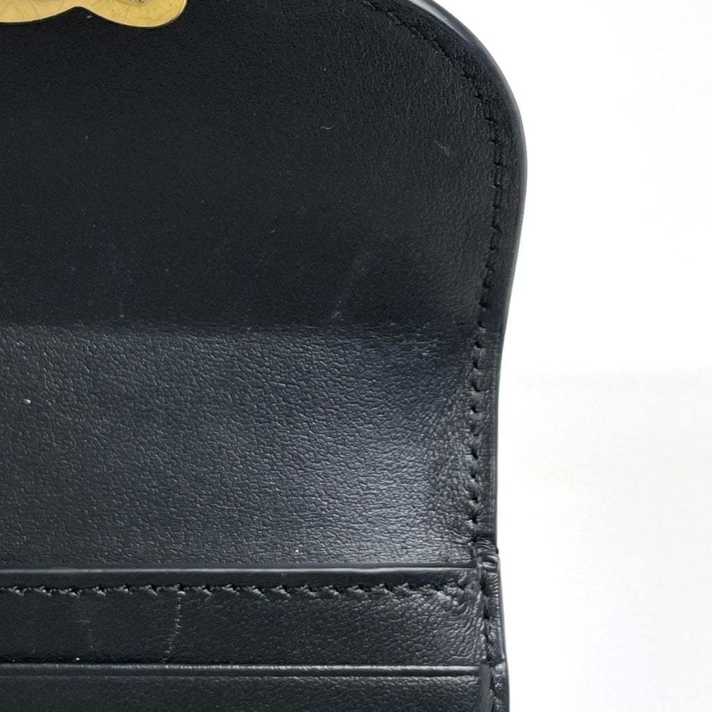 Celine Small Flap Wallet Triomphe Leather Black — view 6