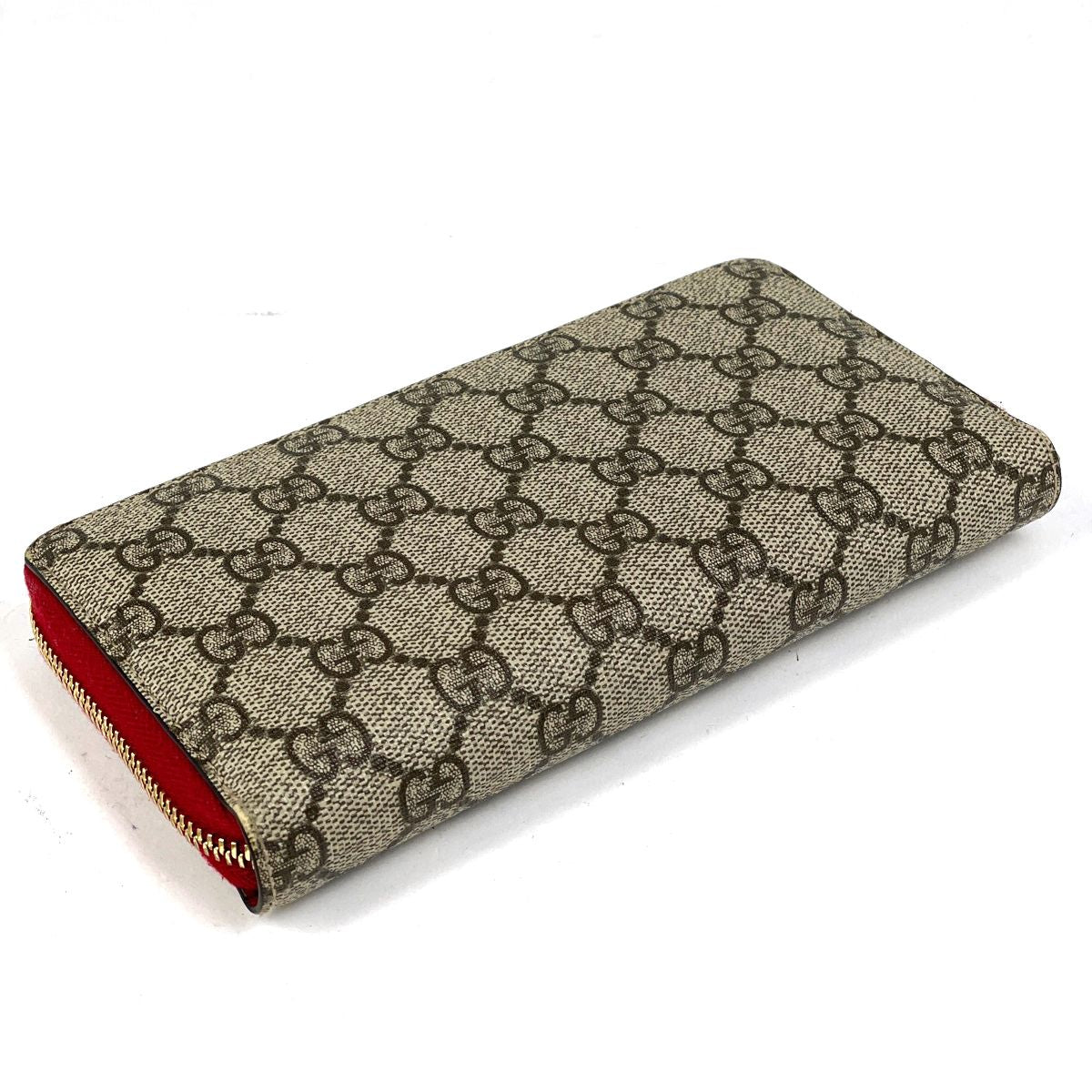 Gucci GG Pattern Zip Around Wallet Snake Beige — view 2
