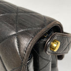 Chanel CC Logo Handbag Quilted Double Face Leather Black — view 5