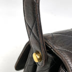 Chanel CC Logo Handbag Quilted Double Face Leather Black — view 7