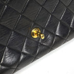 Chanel CC Logo Handbag Quilted Double Face Leather Black — view 8