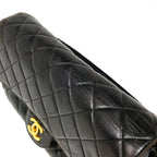 Chanel CC Logo Handbag Quilted Double Face Leather Black — view 6