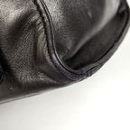 Chanel CC Logo Tote Shoulder Bag Leather Black — view 3