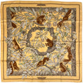 Hermes Carre 90 Casse Noisette Nutcracker Scarf Silk Yellow Multicolor