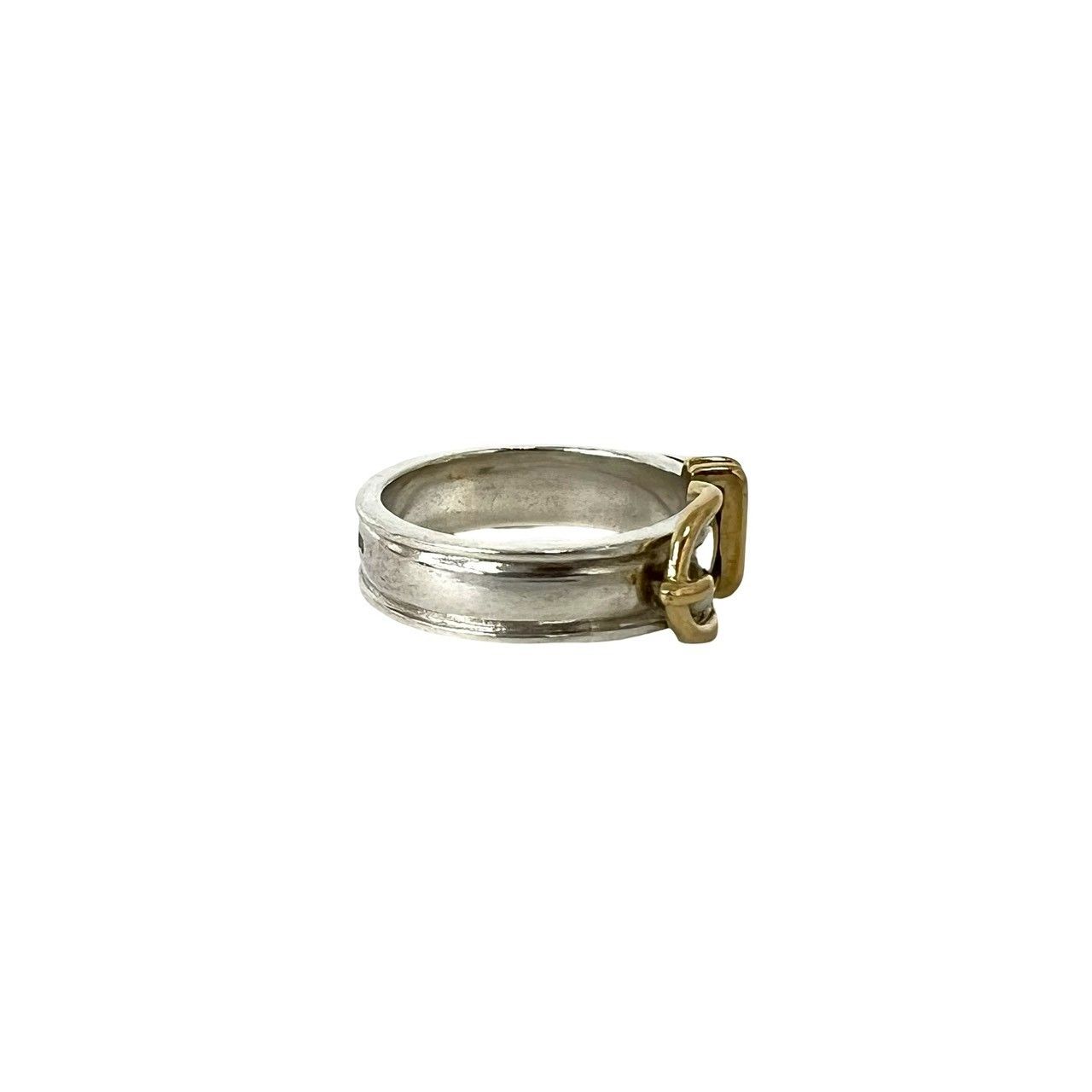 Hermes Ceinture Ring 925 Sterling Silver Gold — view 5