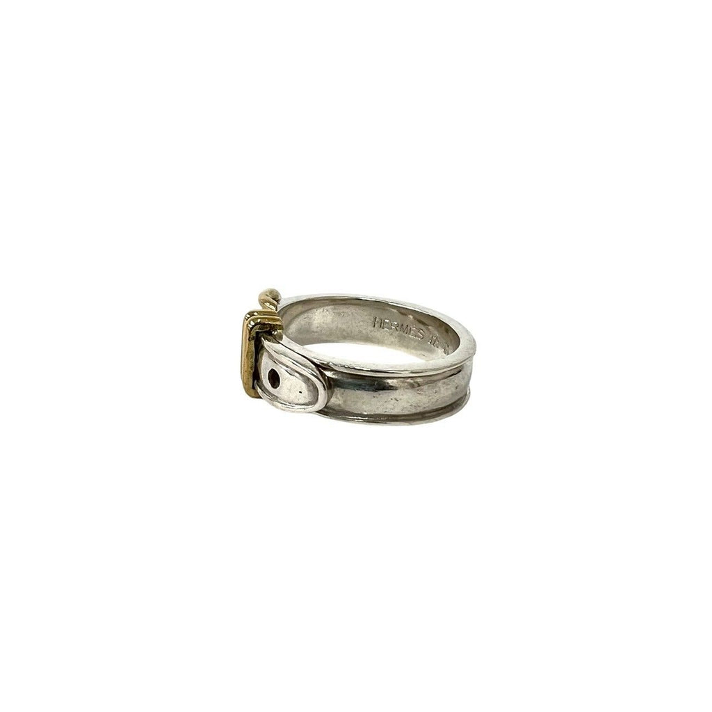 Hermes Ceinture Ring 925 Sterling Silver Gold — view 4