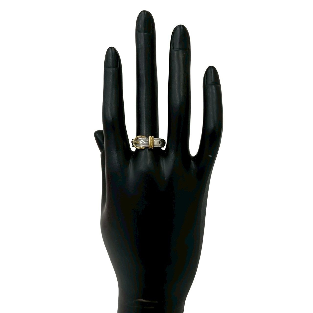Hermes Ceinture Ring 925 Sterling Silver Gold — view 2