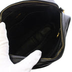 Chanel Stitch Fringe Lambskin Chain Shoulder Bag Black KH — view 5