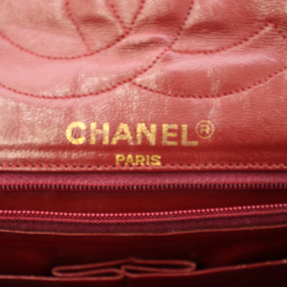 Chanel Quilted Limited Edition Double Flap Chain Shoulder Bag Leather Black KH — view 8