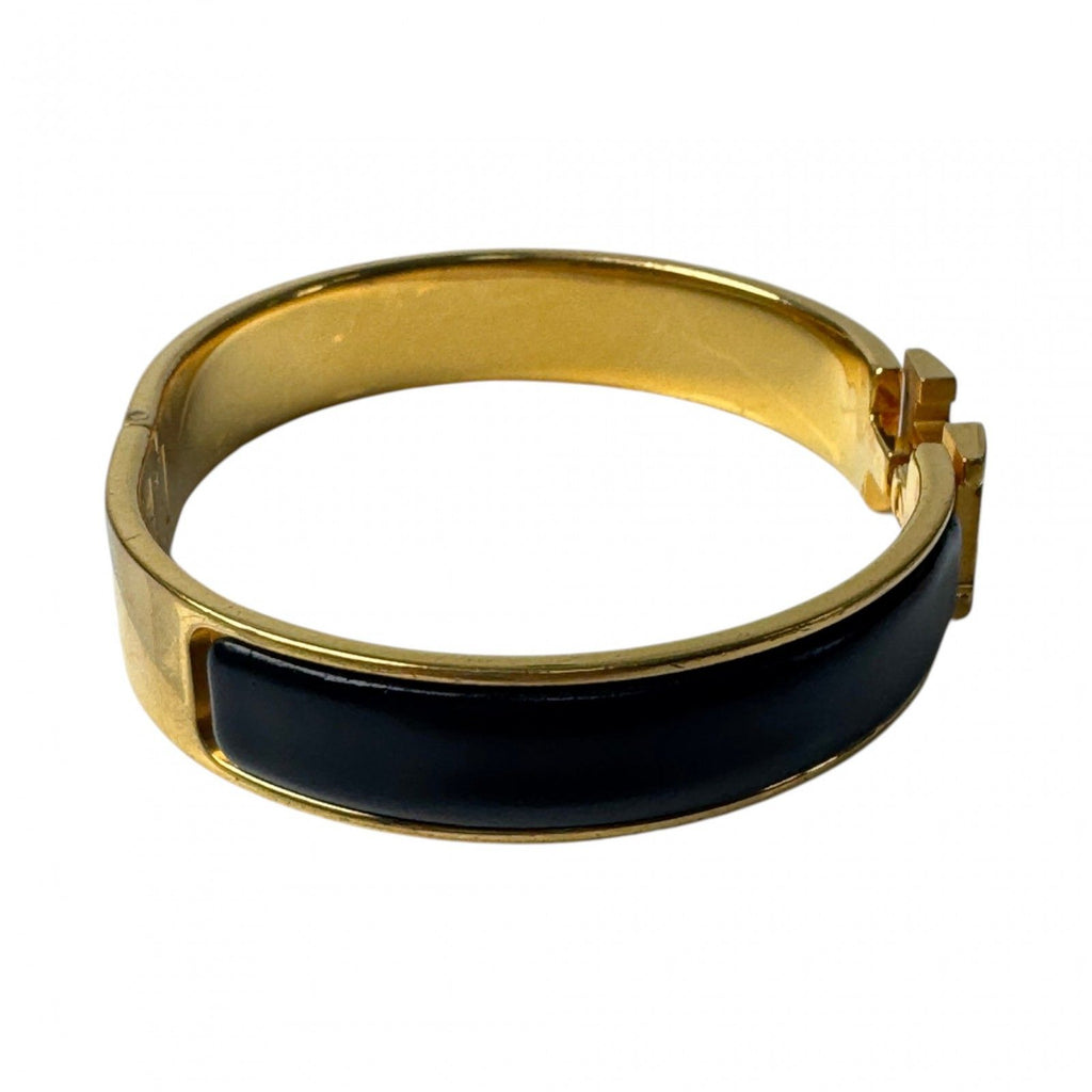 Hermes Clic Clac Bracelet Black Gold — view 4