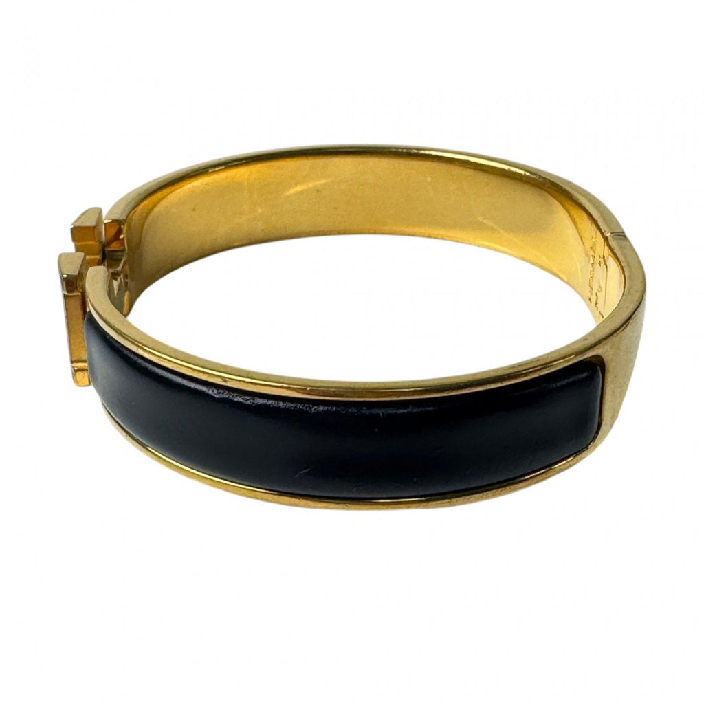 Hermes Clic Clac Bracelet Black Gold — view 3