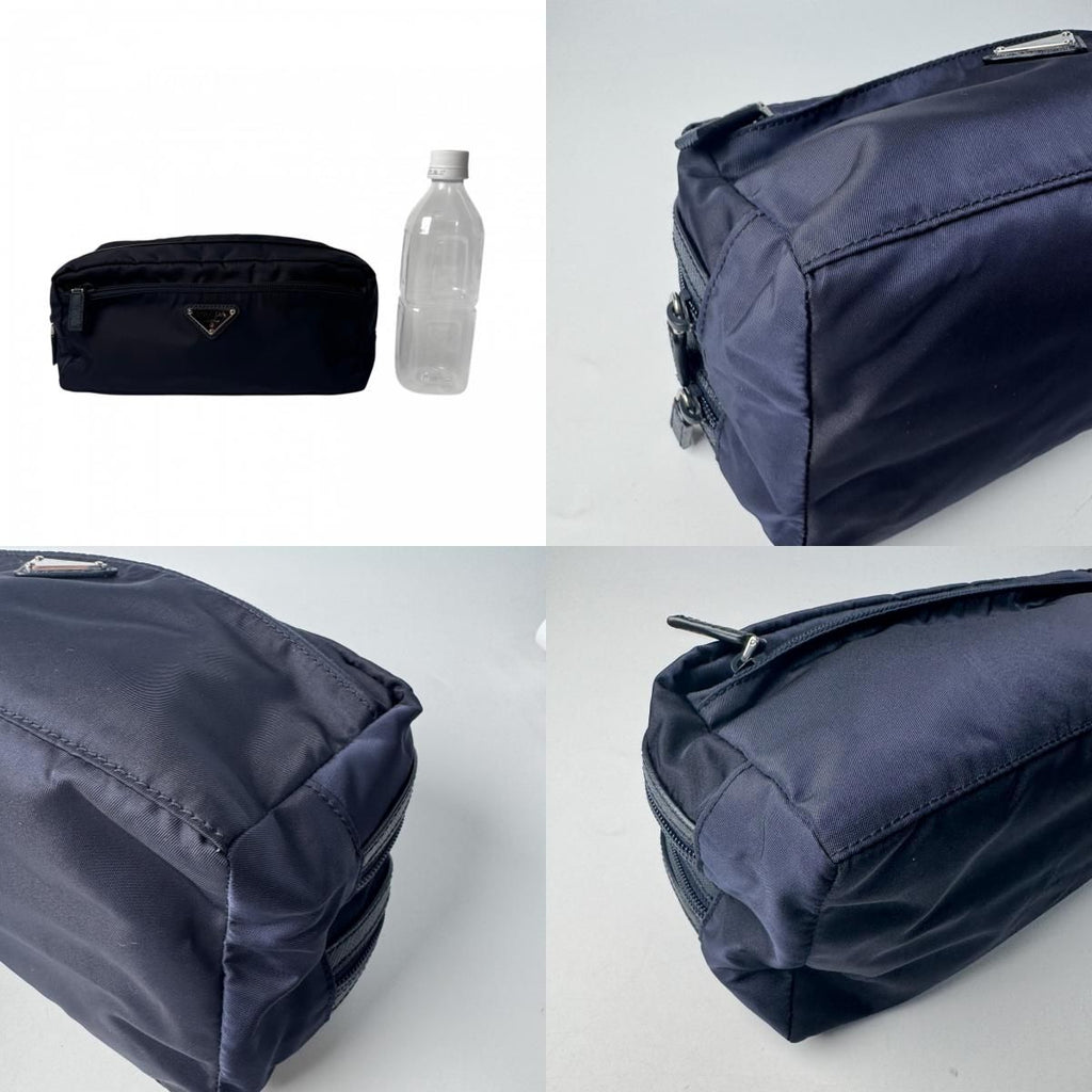 Prada Triangle Logo Travel Pouch — view 9