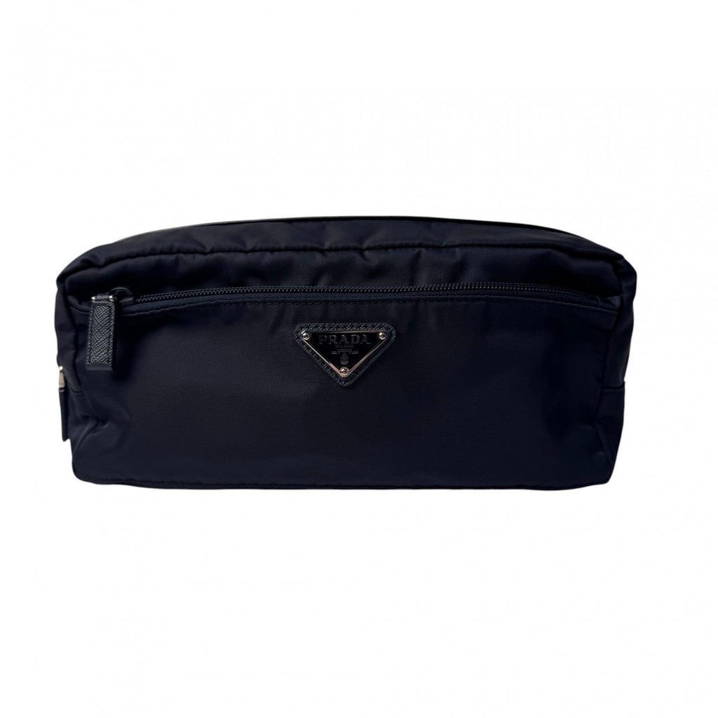Prada Triangle Logo Travel Pouch
