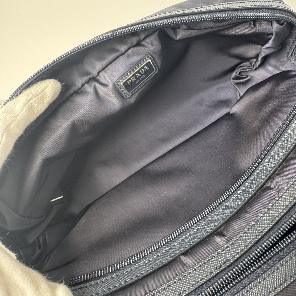 Prada Triangle Logo Travel Pouch — view 7