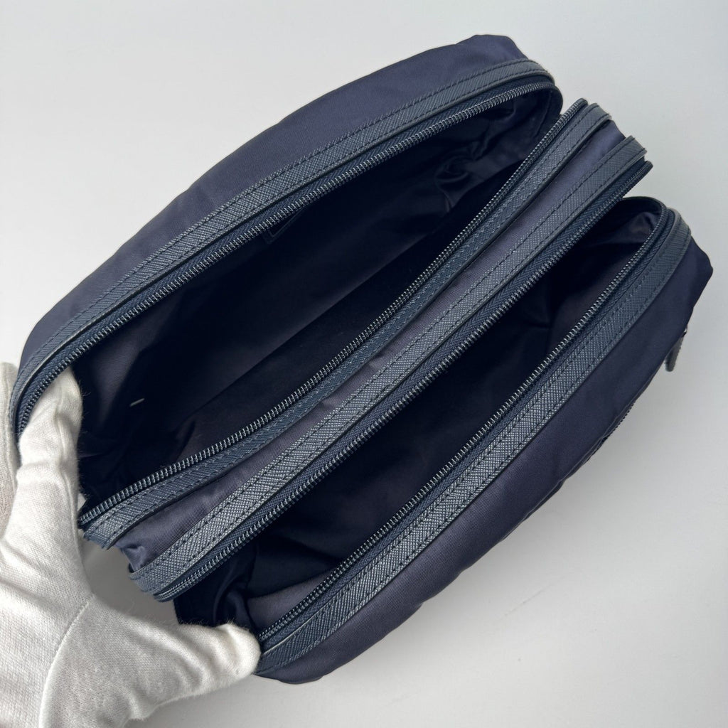 Prada Triangle Logo Travel Pouch — view 6
