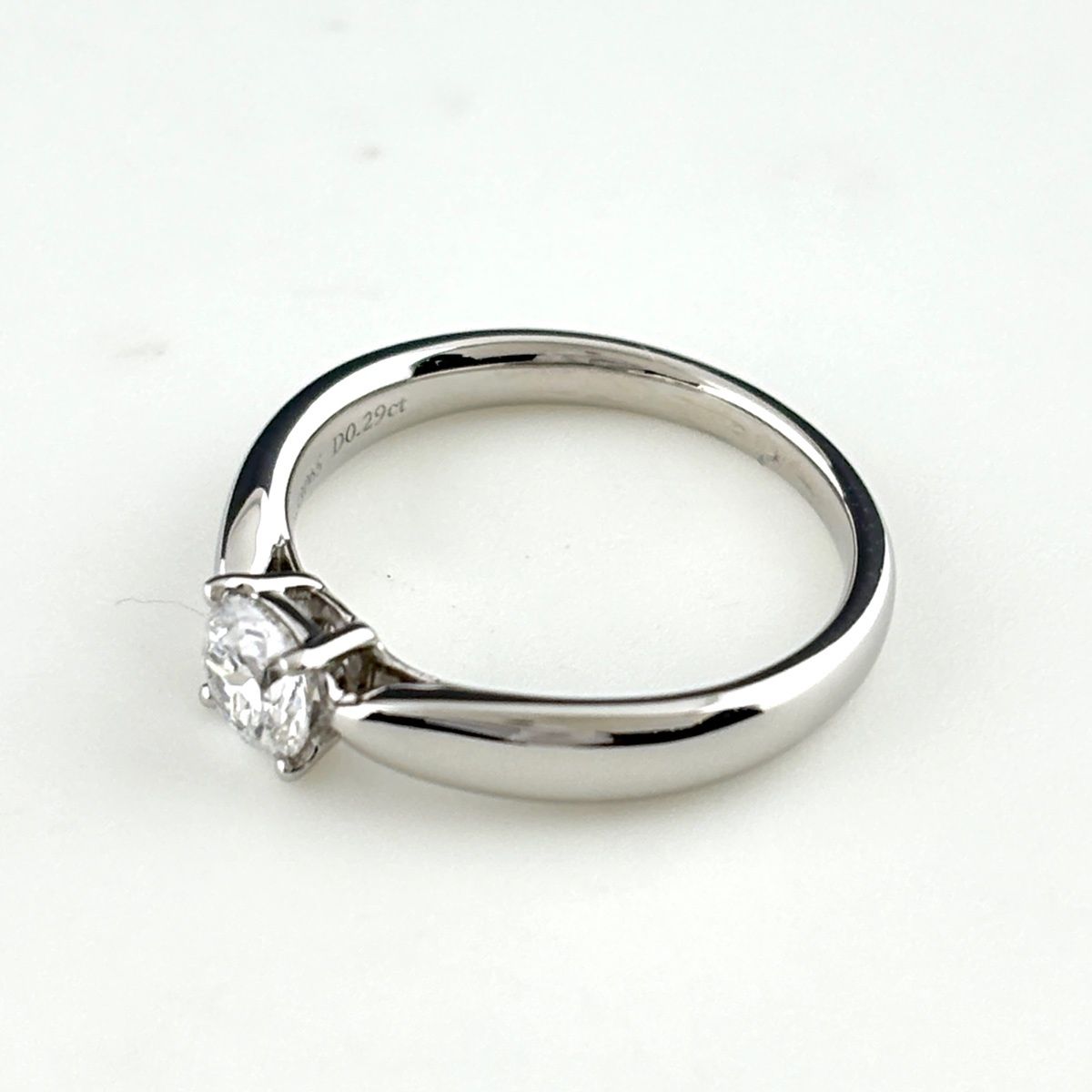 Tiffany & Co Harmony Ring Platinum Diamond Solitaire — view 3