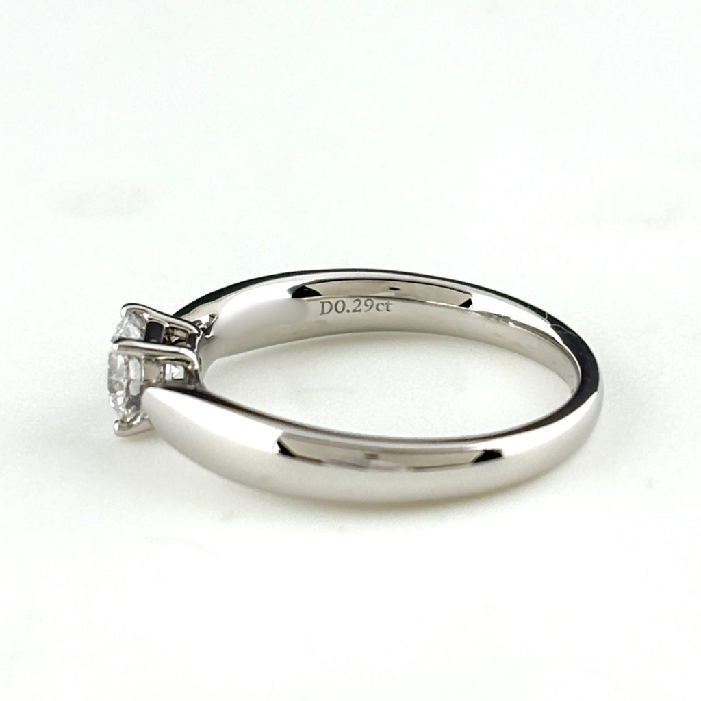 Tiffany & Co Harmony Ring Platinum Diamond Solitaire — view 4