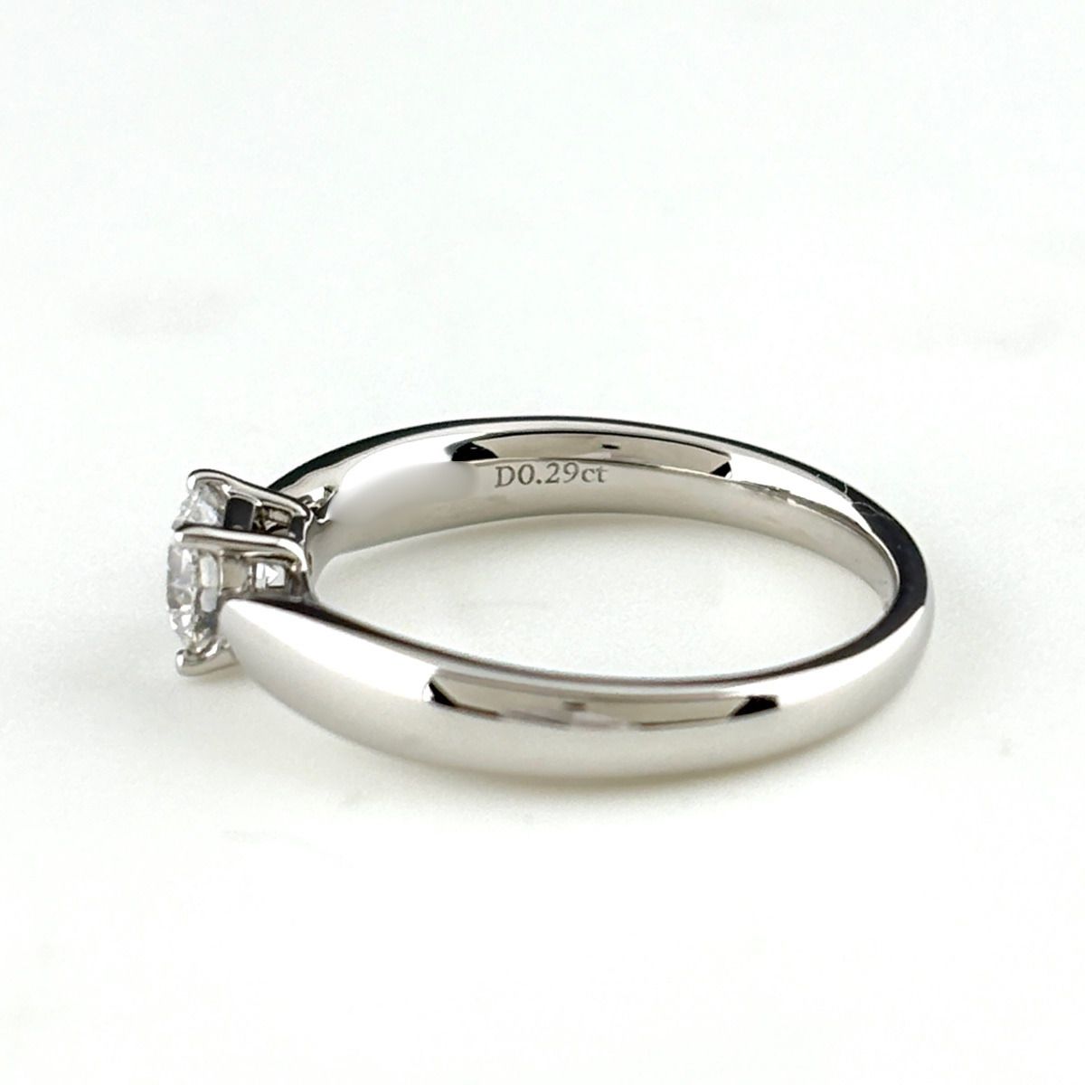 Tiffany & Co Harmony Ring Platinum Diamond Solitaire — view 4