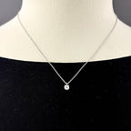 Tiffany & Co Solitaire Necklace Platinum Pendant Diamond — view 4