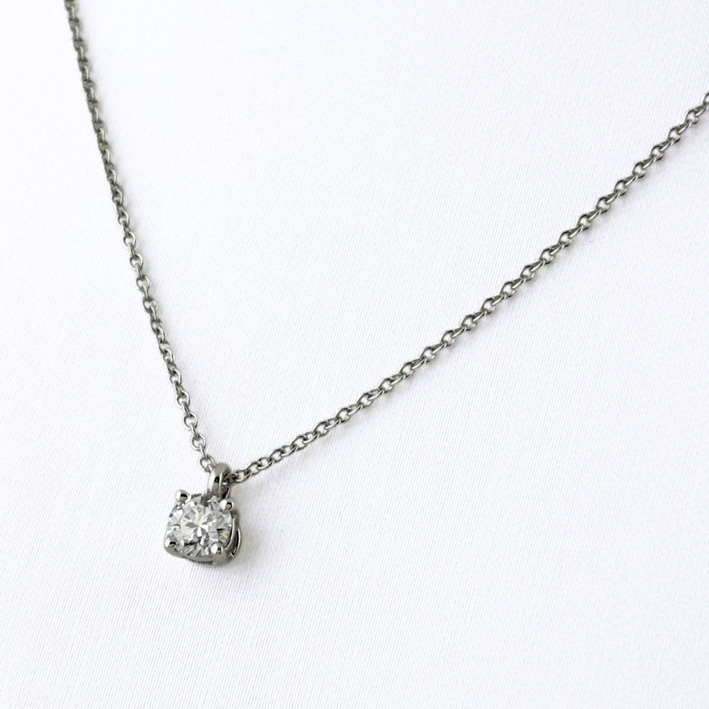 Tiffany & Co Solitaire Necklace Platinum Pendant Diamond