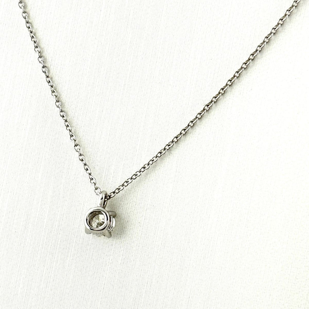 Tiffany & Co Solitaire Necklace Platinum Pendant Diamond — view 3