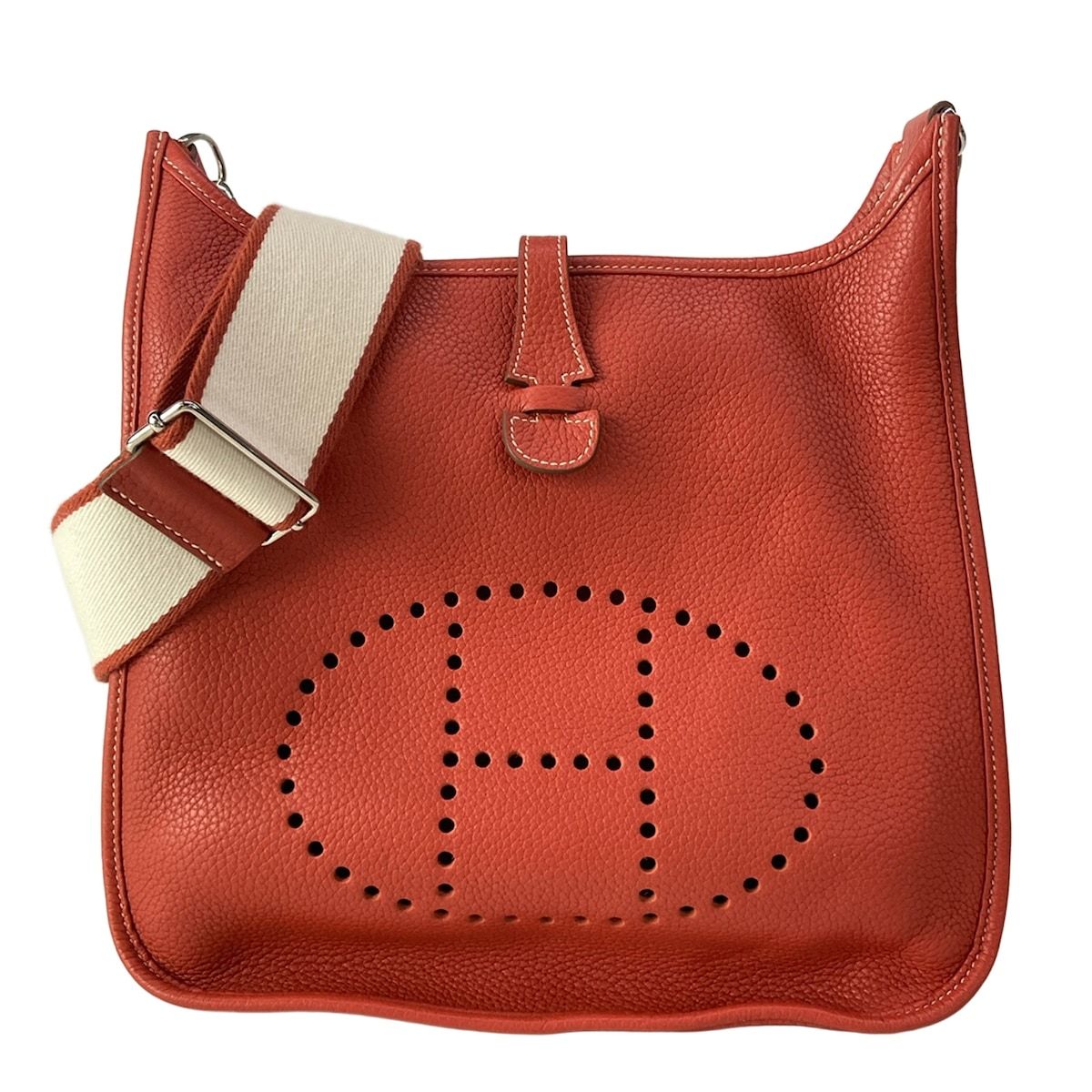 Hermes Shoulder Bag Evelyne 3 III PM Sanguine Silver