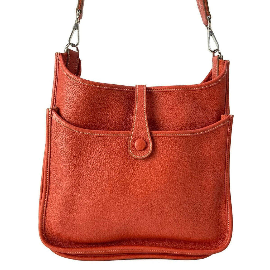 Hermes Shoulder Bag Evelyne 3 III PM Sanguine Silver — view 3
