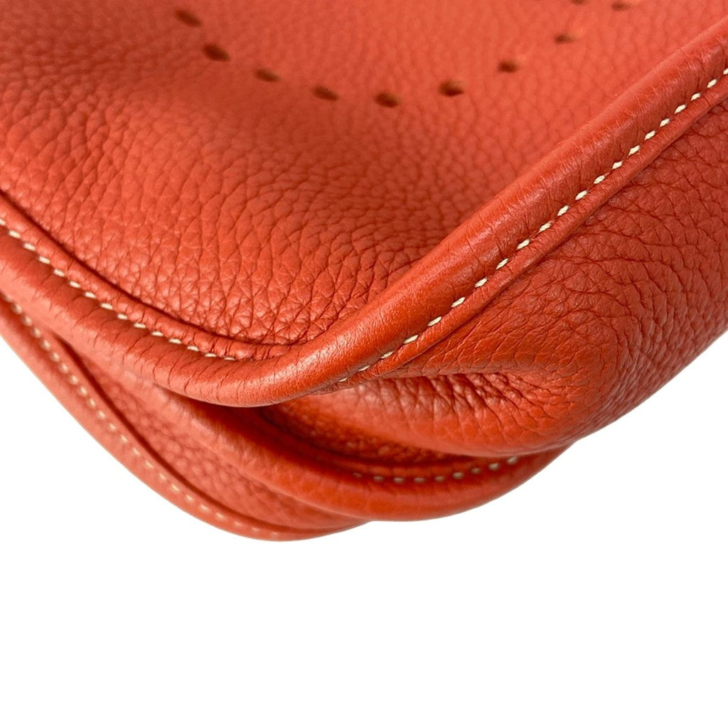 Hermes Shoulder Bag Evelyne 3 III PM Sanguine Silver — view 7