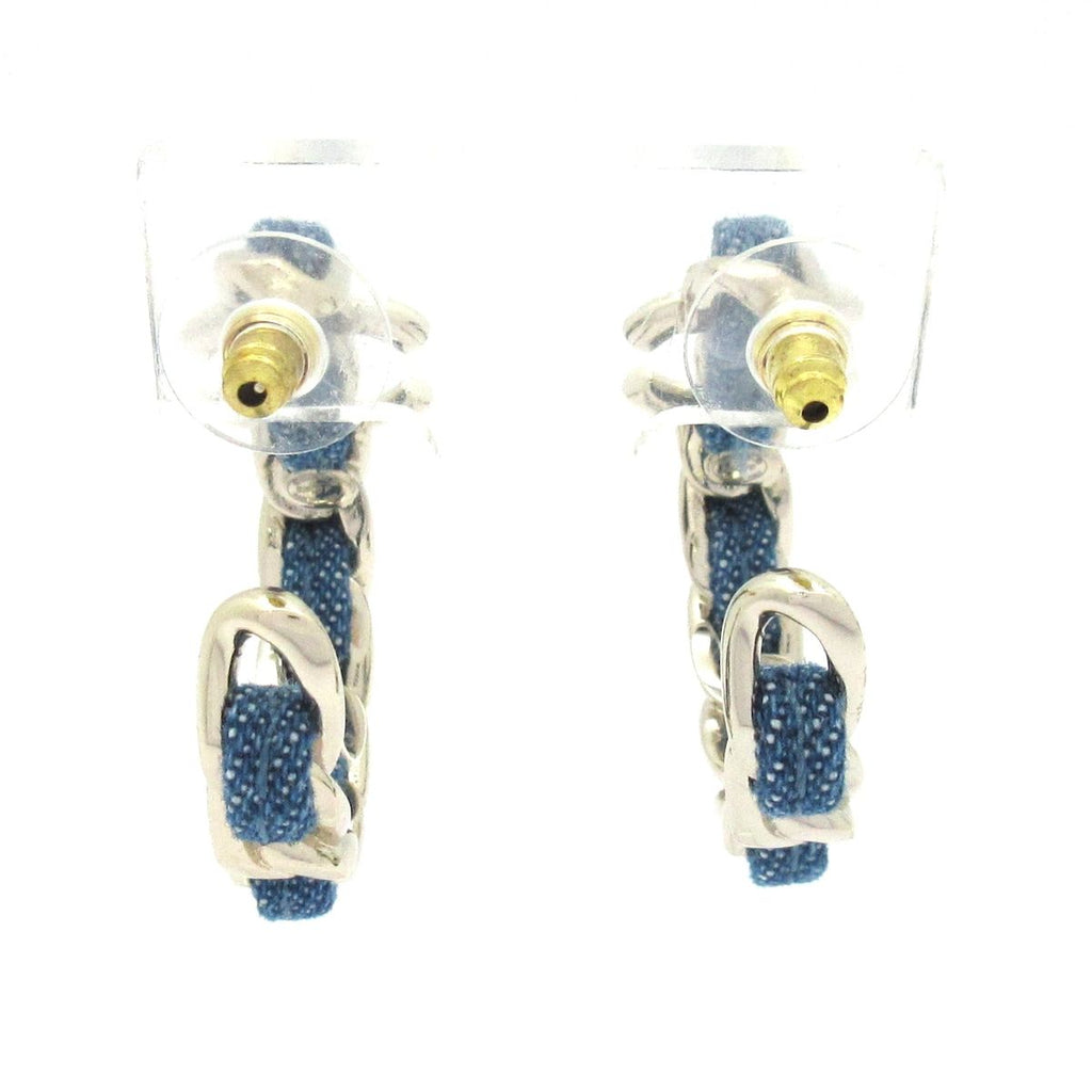 Chanel Earrings Silver Blue — view 3