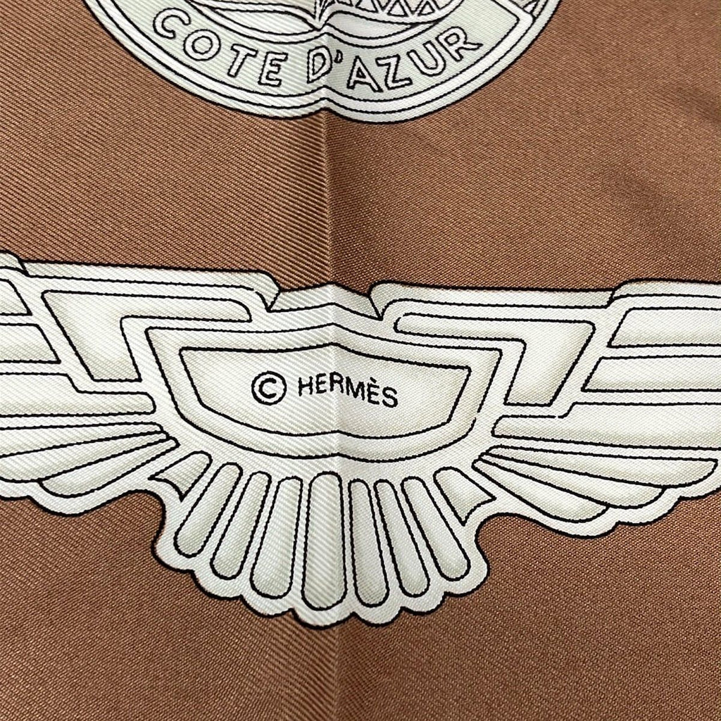 Hermes Scarf Carre 90 Beige les Parures du Vent — view 2