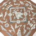 Hermes Scarf Carre 90 Beige les Parures du Vent