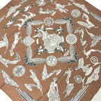 Hermes Scarf Carre 90 Beige les Parures du Vent