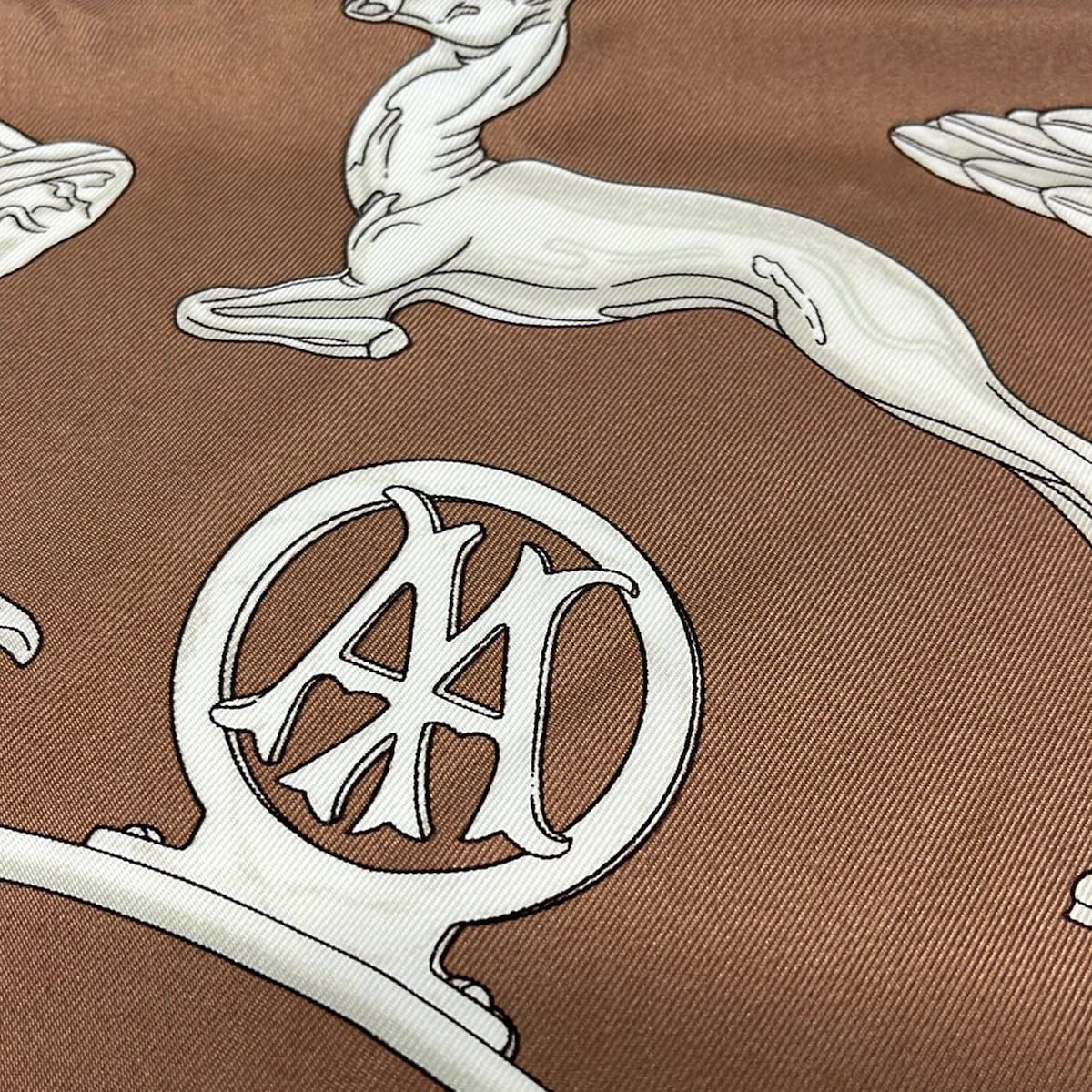 Hermes Scarf Carre 90 Beige les Parures du Vent — view 4