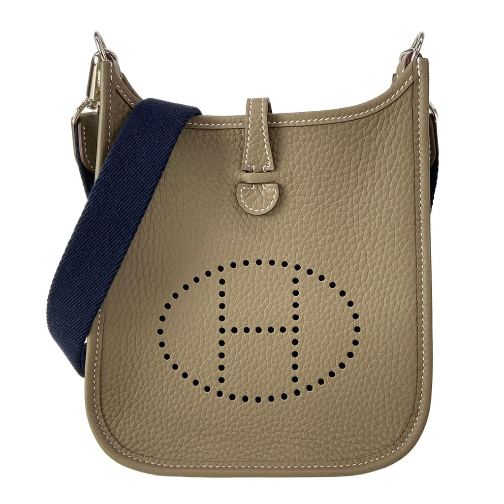 Hermes Shoulder Bag Evelyne TPM Etoupe Silver